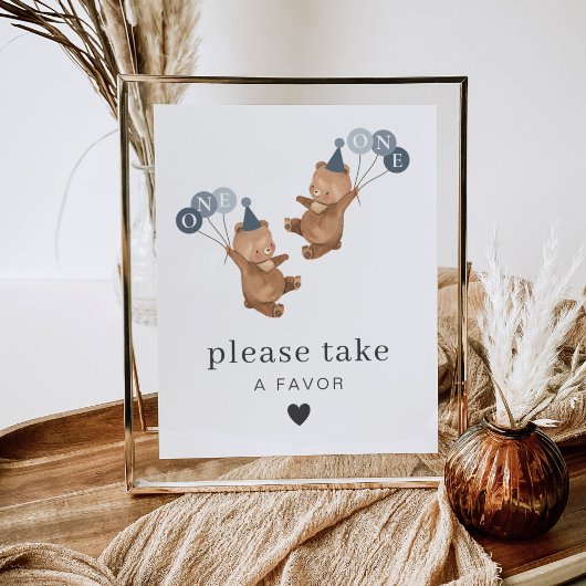 Boy Twins - Beren Party Petten - Verjaardagsgunst  Poster