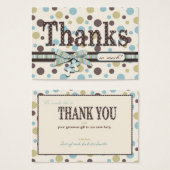 Boy TY Gift Label Visitekaartjes (Voorkant /achterkant)