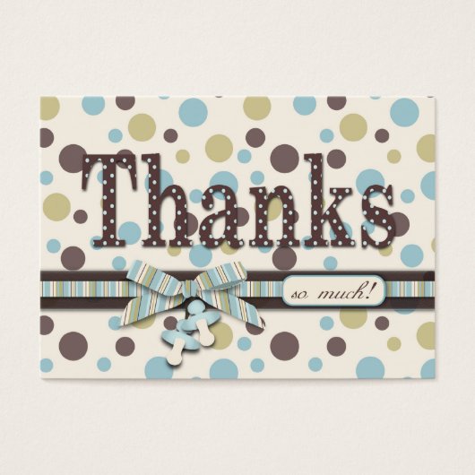 Boy TY Gift Label Visitekaartjes (Voorkant)
