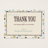 Boy TY Gift Label Visitekaartjes (Achterkant)