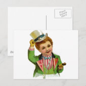Boy Uncle Sam 4 juli Briefkaart kunst (Voorkant / Achterkant)