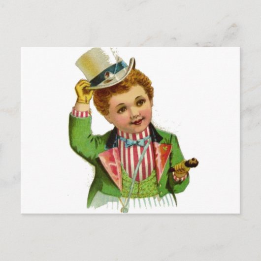 Boy Uncle Sam 4 juli Briefkaart kunst (Voorkant)