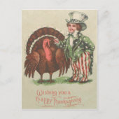 Boy Uncle Sam Thanksgiving Turkije Feestdagenkaart (Voorkant)