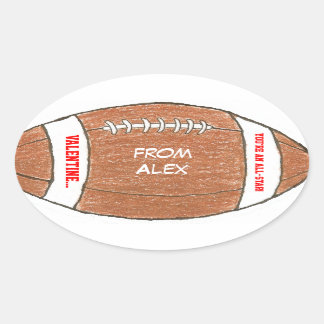 Boy valentijn - football sticker met naam