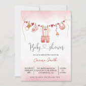 Boy valentijns Clothesline baby shower Kaart (Voorkant)