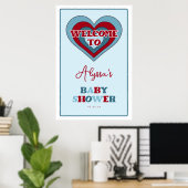 Boy Valentijnsdag Baby shower Welkomstbord Poster (Thuiskantoor)