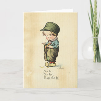 Boy Valentijnsdag Schattigee Vogels Illustratie Feestdagen Kaart