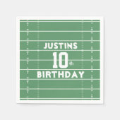 Boy Verjaardagsfeestje Football Custom Servet (Voorkant)