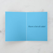 Boy Verjaardagstaart Vakantie Kaart (Binnen)