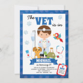 Boy Vet Birthday Party Invitation Kaart (Voorkant)