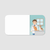 Boy Veterinarian For Kids' Pretend Play Activity Naamplaatje (Voorkant)