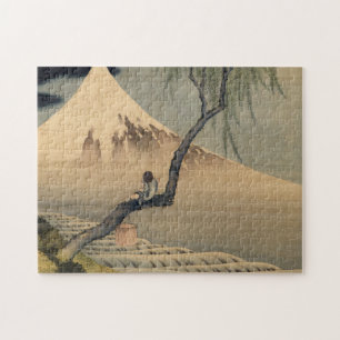 Boy Viewing Mount Fuji, 1898 door Katsushika Hokus Legpuzzel
