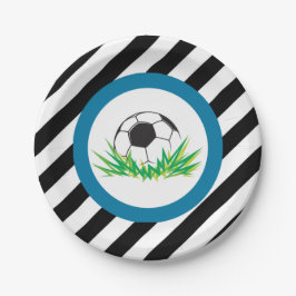 Boy Voetbal Verjaardagsfeestje Papier Borden Papieren Bordje