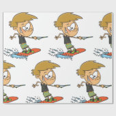 Boy Wakeboarding Fun Zomer Watersport Cadeaupapier (Vlak)