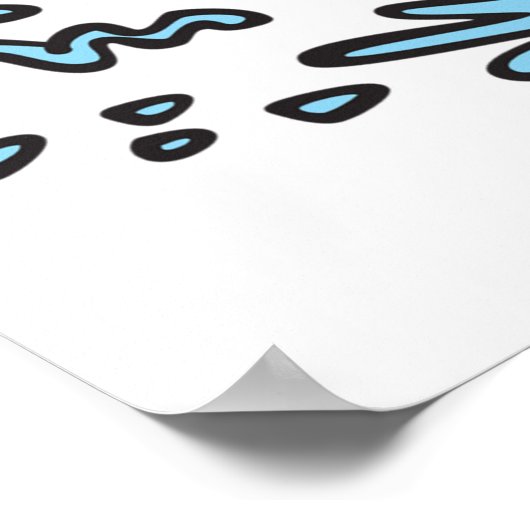 Boy Wakeboarding Fun Zomer Watersport Poster (Hoek)