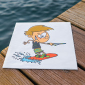 Boy Wakeboarding Fun Zomer Watersport Servet