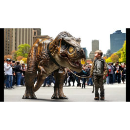 Boy Walking T-Rex T-shirt