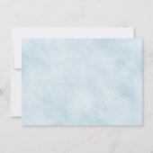 Boy Waterverf Baby Blauw Goud Baby shower Kaart (Achterkant)