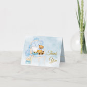 Boy Waterverf Baby shower Dank u kaarten (Voorkant)