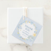 Boy Waterverf Rainbow Baby shower Bedankjes Labels (In situ)