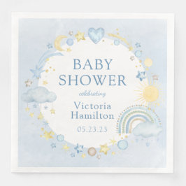 Boy Waterverf Rainbow Baby shower Servet