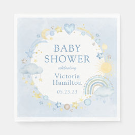 Boy Waterverf Rainbow Baby shower Servet