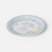 Boy Waterverf Rainbow Sip and See Papieren Bordje (Gekanteld)