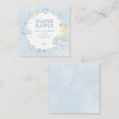Boy Waterverf Regenboog Luier Raffle Informatiekaartje (Voorkant / Achterkant)