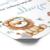 Boy Wild One Safari Baby shower Envelopstation Poster (Hoek)