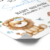 Boy Wild One Safari Baby shower Welkom Poster (Hoek)