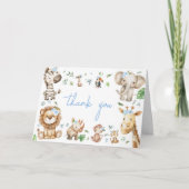 Boy Wild One Safari Bedankkaart (Voorkant)
