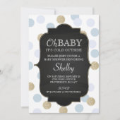 Boy Winter Baby shower Uitnodiging (Voorkant)
