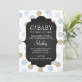 Boy Winter Baby shower Uitnodiging (Staand voorkant)