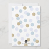 Boy Winter Baby shower Uitnodiging (Achterkant)