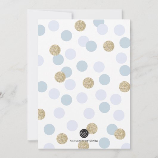 Boy Winter Baby shower Uitnodiging (Achterkant)