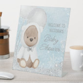 Boy Winter Beer Baby shower Welkomstbord Tafel Reclamebord Met Voetstuk (Insitu)