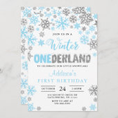 Boy Winter Onederland Eerste Uitnodiging van de Da (Voorkant / Achterkant)