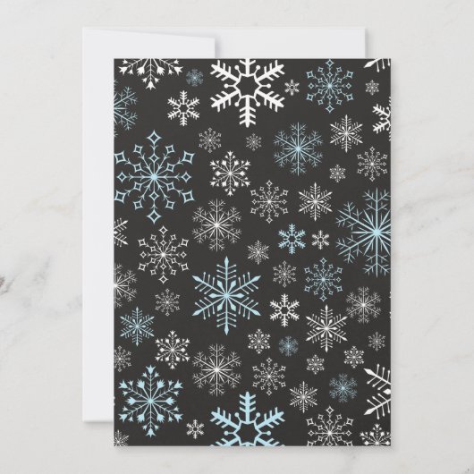 Boy Winter Snowflake Baby shower Uitnodiging (Achterkant)