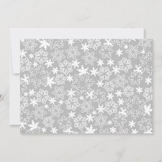 Boy Winter Wonderland Birthday Party Invitation Kaart (Achterkant)