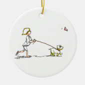 BoY WiTh DoG Keramisch Ornament (Voorkant)