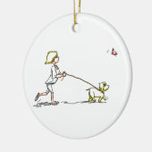 BoY WiTh DoG Keramisch Ornament (Links)