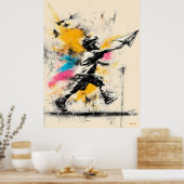Boy with Paper Plane – Street Art Graffiti Poster (Keuken)
