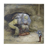 "Boy with Troll" van John Bauer Tegeltje (Voorkant)