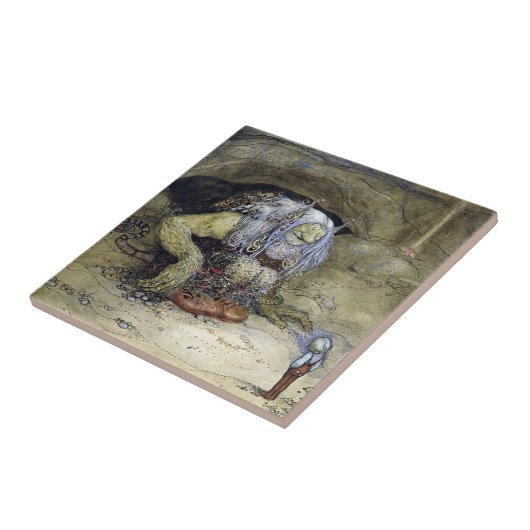 "Boy with Troll" van John Bauer Tegeltje (Zijkant)