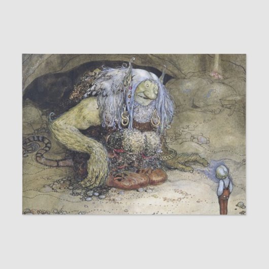 "Boy with Troll" van John Bauer Tissuepapier (Voorkant)
