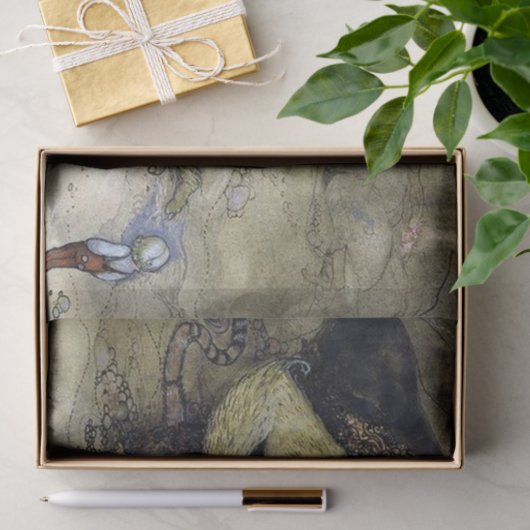 "Boy with Troll" van John Bauer Tissuepapier (Geschenk)