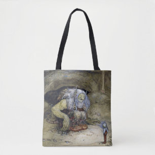 "Boy with Troll" van John Bauer Tote Bag