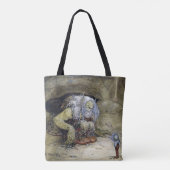 "Boy with Troll" van John Bauer Tote Bag (Achterkant)