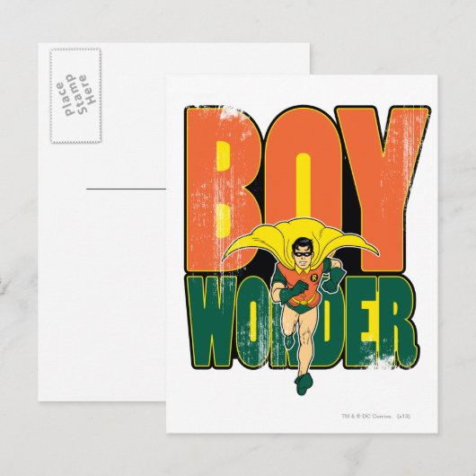 Boy Wonder Graphic Briefkaart (Voorkant / Achterkant)