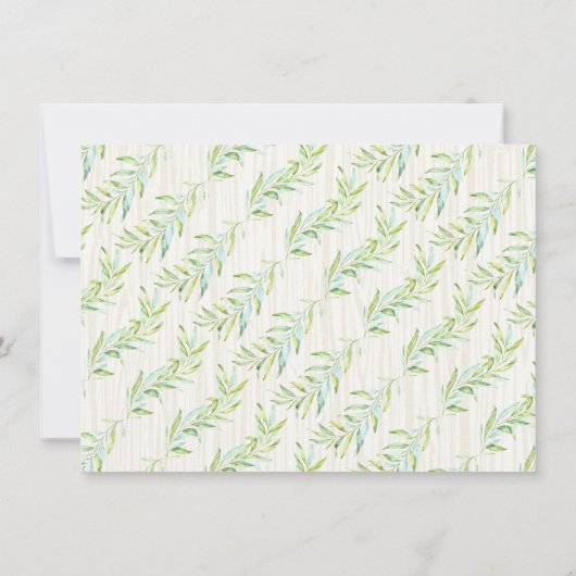 Boy Woodland Baby Animal Baby shower Kaart (Achterkant)